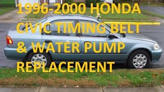 Replace a Honda Civic Timing Belt and Water Pump 1999