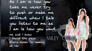 Miley Cyrus -  As I am (Lyrics on screen)
