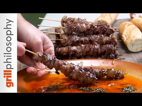 Souvlaki grego - receita de cordeiro alimentado com leite | Filosofia Grill
