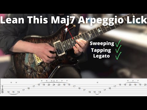 Weekend Shred #8- C major7 Arpeggio Lick- With Tabs