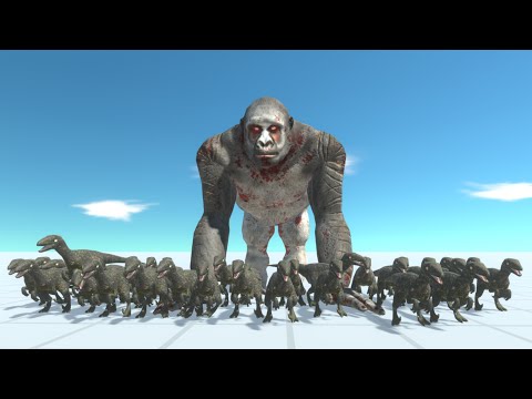 GORO THE GIANT & 10 RAPTORS vs EVERY UNIT - Animal Revolt Battle Simulator