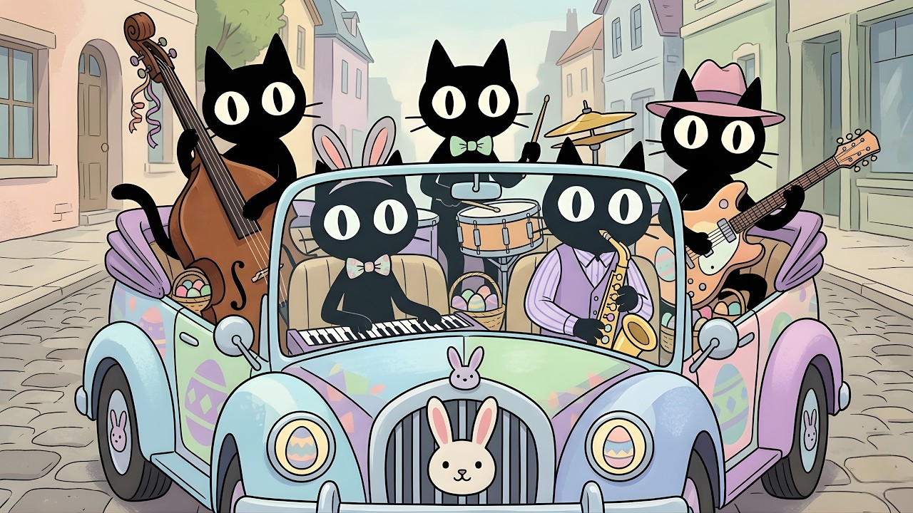 Easter Spring Drive Jazz ~ Black Cats Play Smooth Grooves for Work & Relax