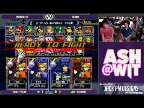 SabrE + Volton vs Goon + MattyMoo - ASH@WIT #110 Melee Doubles Bracket