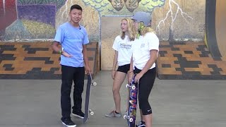 TEACH A CHEERLEADER TO SKATEBOARD