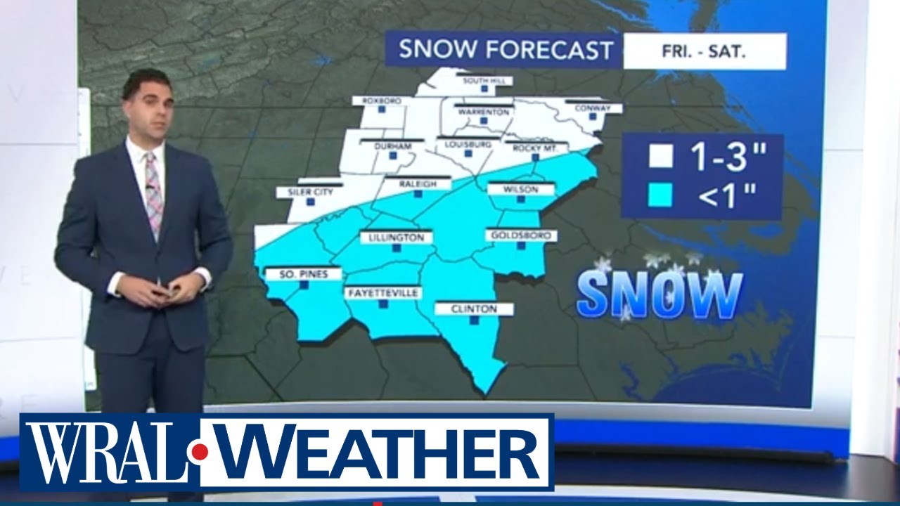 WRAL Weather Alert Day for Friday and Saturday ahead of snow, sleet, freezing rain