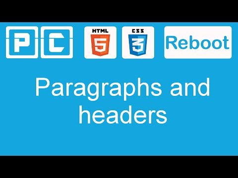 HTML5 and CSS3 beginners tutorial 3 - line breaks, paragraphs and headers
