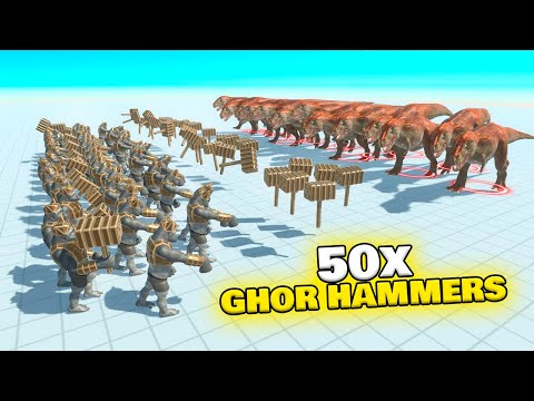 50x GHOR HAMMERS VS EVERY FACTION | ANIMAL REVOLT BATTLE SIMULATOR