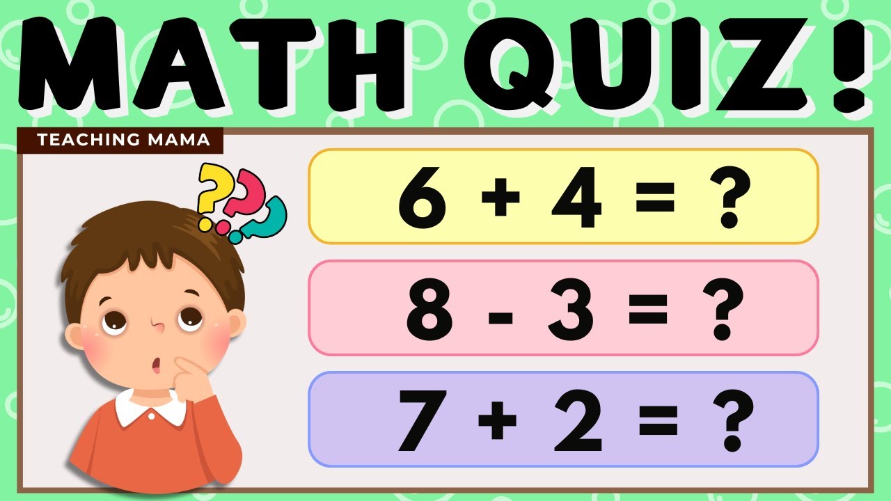 MATH QUIZ! | EASY AND FUN MATH ACTIVITY FOR KIDS | ADDITION AND SUBTRACTION | TEACHING MAMA