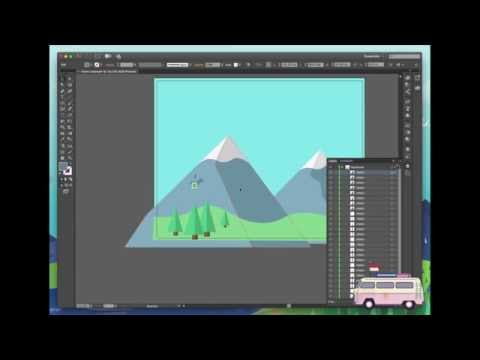 Forest landscape using Illustrator | Speed Art