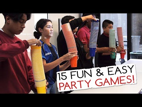 15 Fun & Easy Party Games For Kids And Adults (Minute to Win It Party) Video