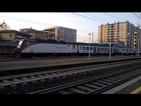 Doppia simmetrica E464 408+E464 024+5 MDVC - Milano Greco 31/03/2017