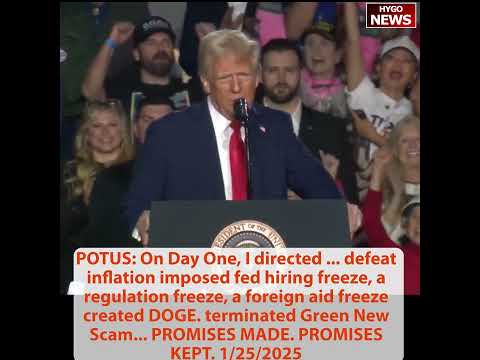 TRUMP: my promise NO TAX ON TIPS! defeat inflation, freeze hiring & regulation & foreign aid, DOGE