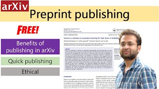 Why you should publish papers in arXiv repositories. benefits of prepr