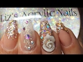 Acrylic Nails | Peach Nude | Rose Gold Holo Acrylic Nails | Peach Nude | Rose Gold Holo