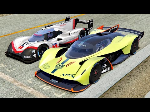 Aston Martin Valkyrie AMR Pro vs Porsche 919 EVO - Drag Race 2KM