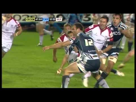 Cardiff Blues v Ulster 28/09/2012 Tommy Bowe First Try