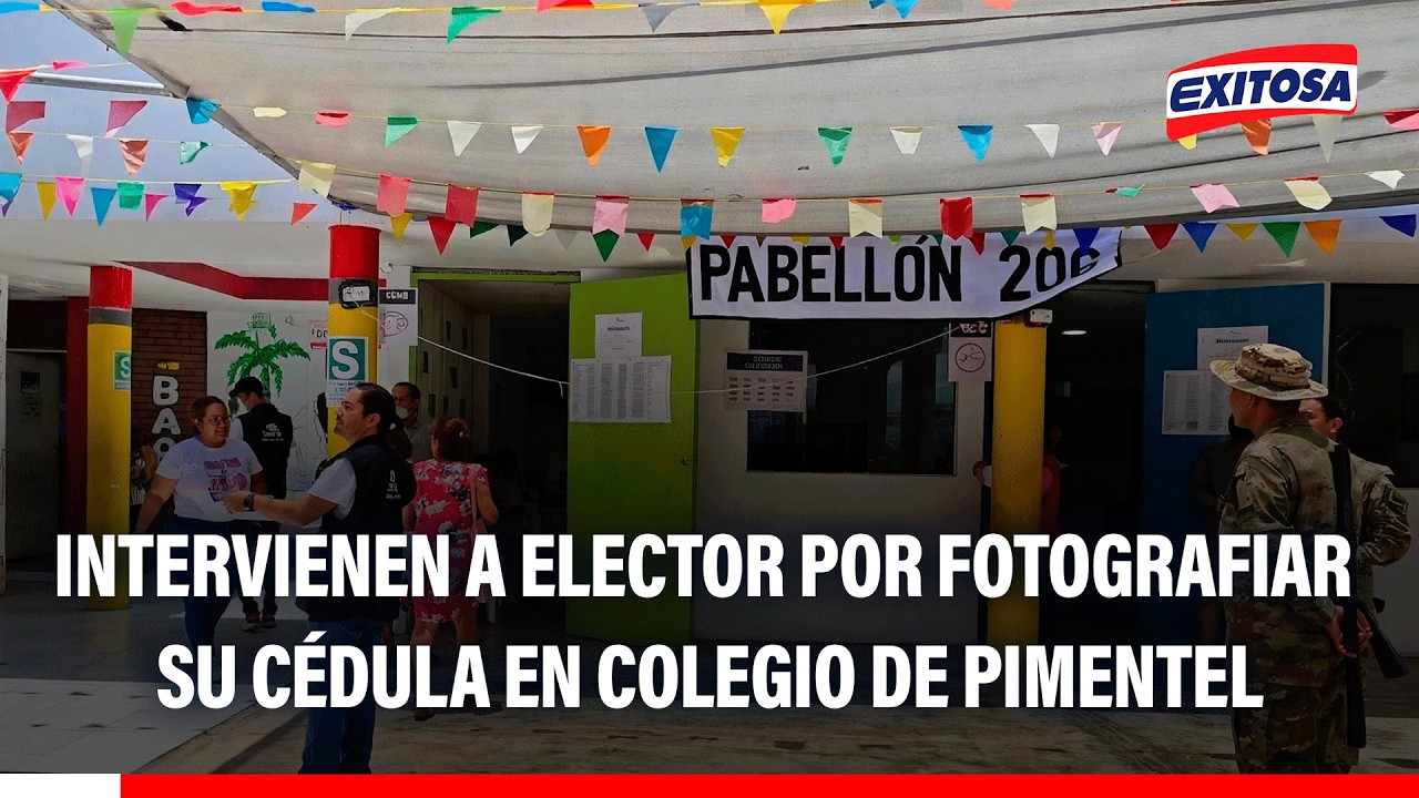 🔴🔵 Intervienen a ciudadano en Chiclayo por presuntamente tomarle una foto a su cédula de sufragio