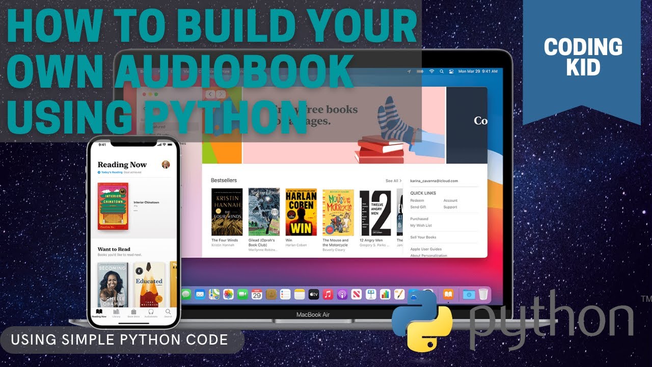 How to build your own Audiobook using Python || PythonProjects || CodingKid
