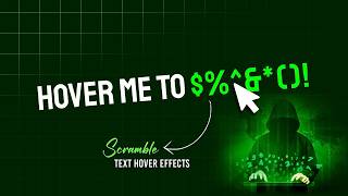 Text Scramble Effect using Javascript