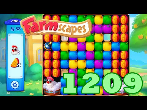 Farmscapes Level 1209 HD Gameplay Walkthrough | 3 - match game | android | ios | pc | GameGo Game