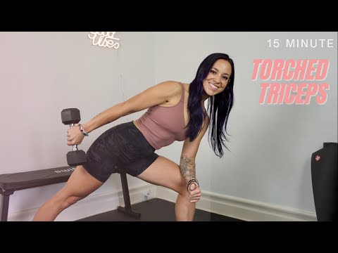 15 Minute TORCHED  Triceps with Dumbbells - No Repeat