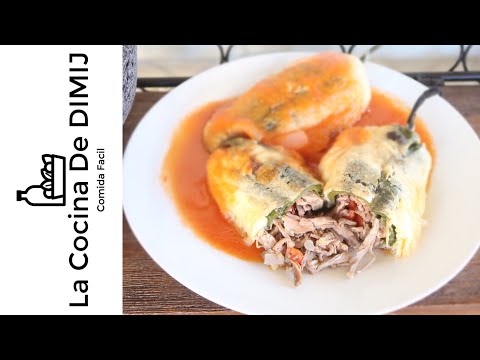 Chiles Rellenos de carne de res