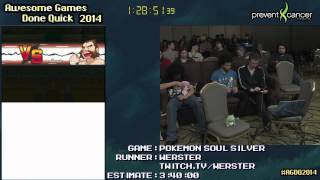 Pokemon Soul Silver Speedrun 2:55:55 - Live at AGDQ 2014