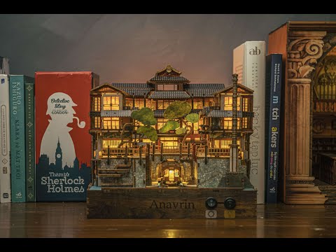 Mô hình 3D DIY Nhà tắm nước nóng Ginzan Onsen