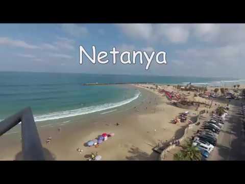 Usual day on the beach of Netanya, Israel 26.8
