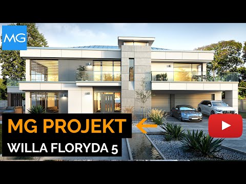 Projekt domu Willa Floryda 5 MG Projekt - 347,89 m2