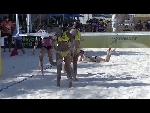 Agatha/Duda 2 x 0 Makroguzova / Kolomna final points in the Women's Beach Volleyball World Cup final