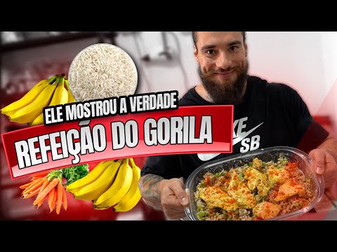 GORILA REVELANDO SUA REFEIÇÃO - MAIS DE 1KG DE ARROZ