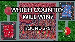 Very exciting marble race and territory war - Morocco vs. Portugal - Who will win?