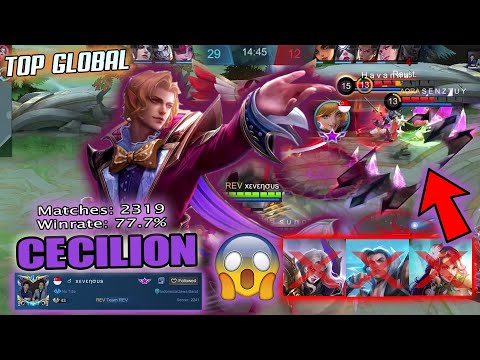 TOP GLOBAL CECILION Gameplay | The Illusionist | GAMEPLAY By xεvεησυs ~ MLBB