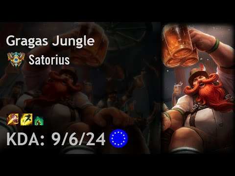Gragas Jungle vs Zac - Satorius - EUW Challenger Patch 6.18