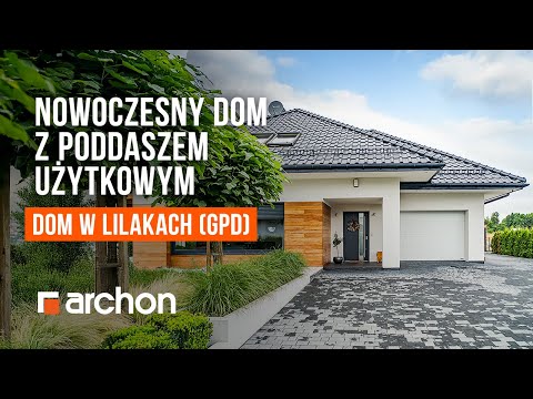 Dom w lilakach (GPD) – Nowoczesny dom z poddaszem użytkowym - ARCHON+ Projekty Domów
