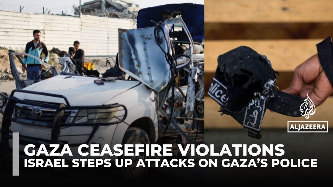 Israeli strikes on Gaza police raise fears over breakdown of order