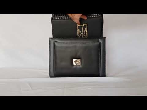 Pasta CCB Capanga Liso Preto Costurado Marrom AP R1692 - Musical Rava