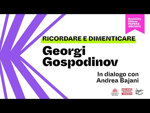 "Ricordare e dimenticare" con Georgi Gospodinov