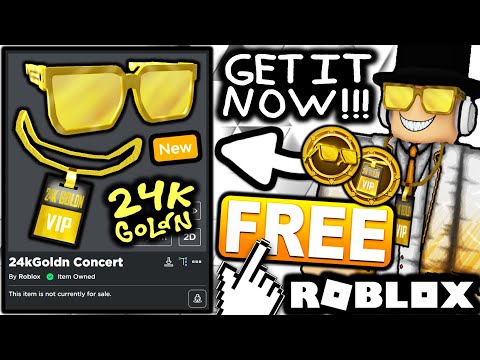 FREE ACCESSORIES! HOW TO GET 24kGoldn Shades & Concert Lanyard! (ROBLOX 24KGOLDN EVENT)