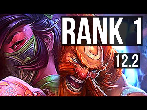AKALI vs GRAGAS (TOP) | Rank 1, 13/1/7, Legendary | NA Challenger | 12.2