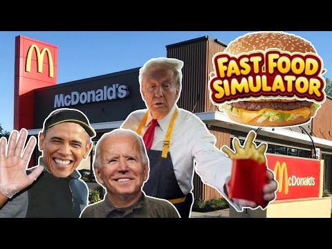 US Presidents work at McDonald's | Presidents Play Fast Food Simulator