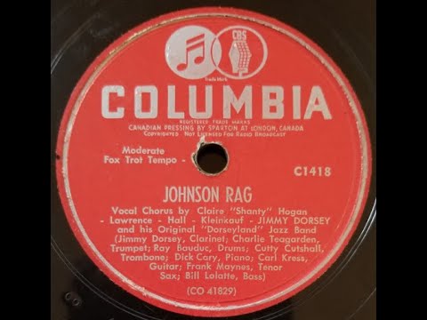 Jimmy Dorsey and His Original Dorseyland Jazz Band "Johnson Rag" (1949) Columbia 38649