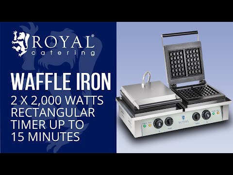 video - Waffle Iron - 2 x 2,000 watts - rectangular