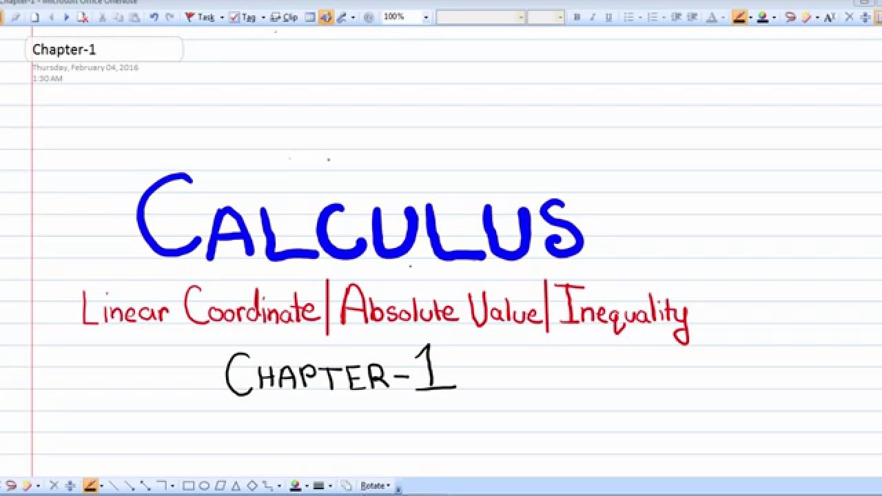 Calculus | Introduction to Linear Coordinate System | Chap-1 | Part-1
