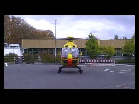 Start von Christoph 20 an der Bayreuther Feuerwache