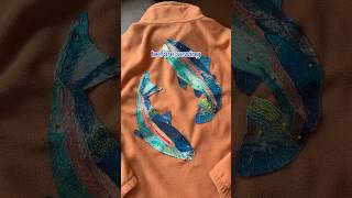 surprise!! a new fish patchwork piece for the drop!🧡🐟 #fish #sustainablefashion #sewing #art