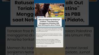 Ratusan Diplomat Walk Out saat Netanyahu akan Pidato, Teriakan Free Palestine Menggema di Markas PBB