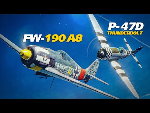FW-190 A8 Vs P-47D Thunderbolt Western Front World War 2 Dogfight | Digital Combat Simulator | DCS |