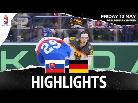 Хоккей Highlights: Slovakia vs Germany | 2024 #MensWorlds